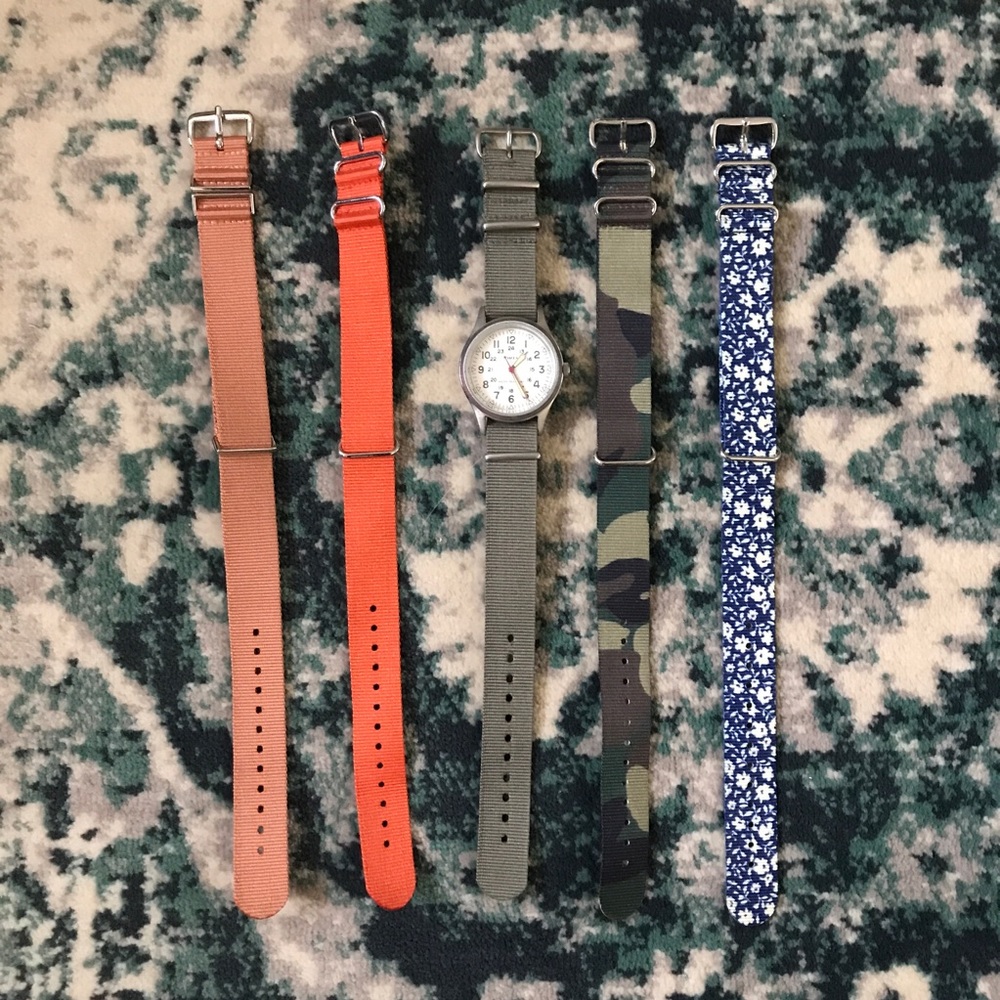 J.Crew x Timex Traveler Watch & 5 Bands/Straps
